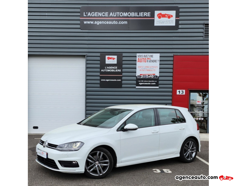 Achat voiture occasion, Auto occasion pas cher | Agence Auto Volkswagen Golf VII 2.0 TDI 150 CH DSG6 R-LINE Blanc Année 2013 Automatique Diesel